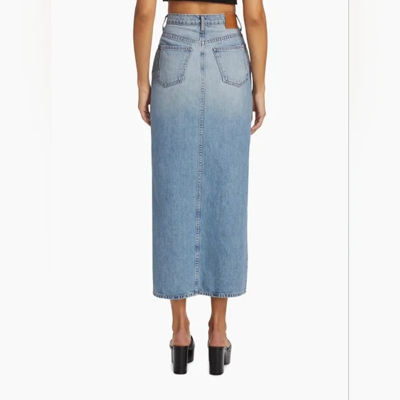Derek Lam 10 Crosby Women's Sutton Vintage Long Denim Skirt Size 28 $295 NWT - Picture 4 of 9